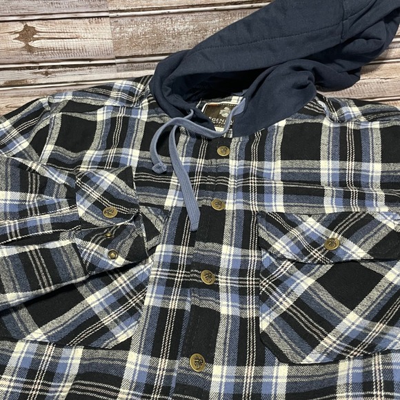 Legendary Whitetails Flannel Full Zip Quilted Blue Mens‎ Size Medium - Picture 1 of 6